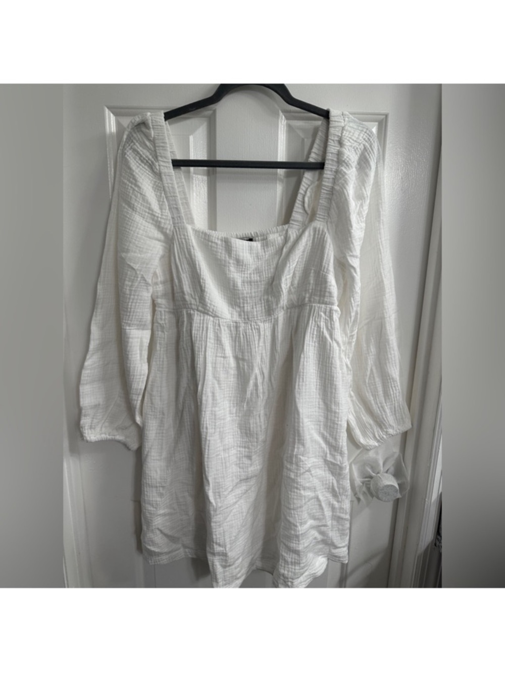 Jcrew white Square Neck Babydoll dress